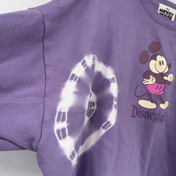 Disneyland Mickey Mouse Genuine Mousewear Purple Tie-Dye Sweatshirt plus size 1X - Picture 5 of 13